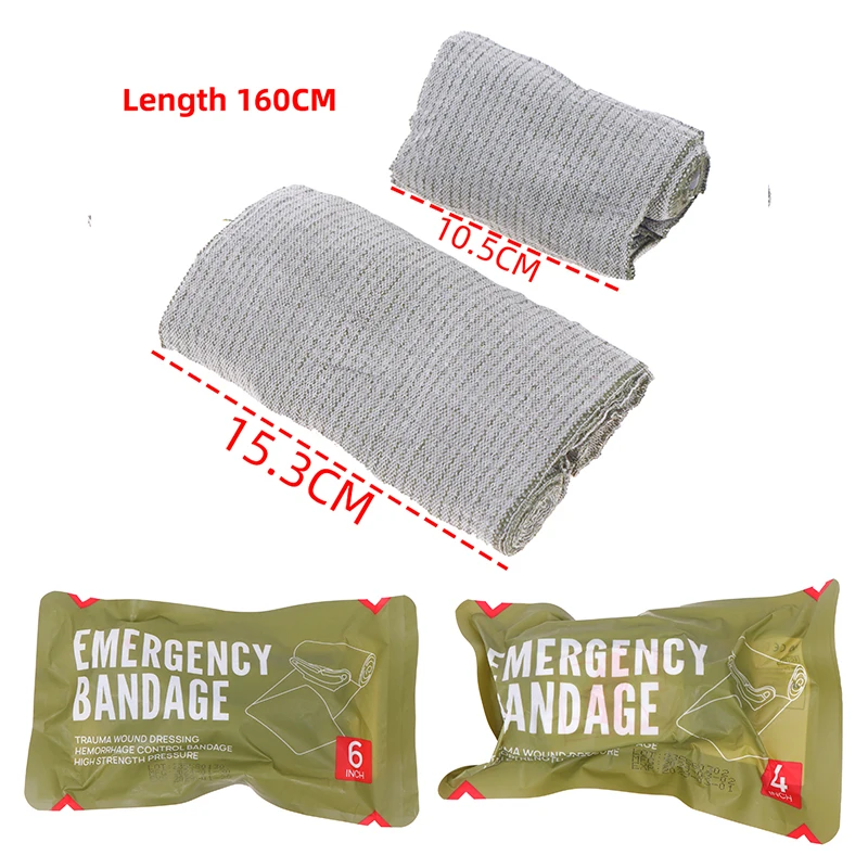 1PC Combat Isreali Abdominal Bandage 4/6 Inches Emergency Bandage  Compression Wound Tactical Trauma Dressing