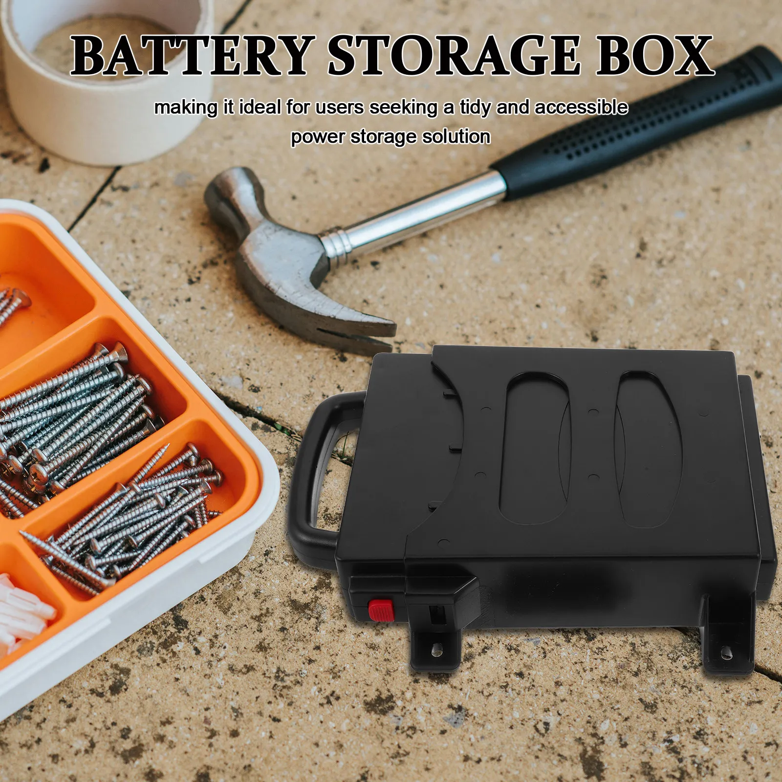 Electric Wheelchair Battery Storage Box Side Mount Heavy Duty 16A Protection Case Power Chair Battery Carrier for Mobility