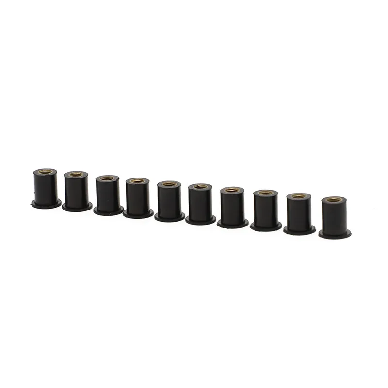 M5 10PC For Honda CBR600 F3 CB1000R CBR1100XX Rubber Well Nuts Wellnuts Fairing & Screen CBR600F4 CBR600RR GL1800 CBR900RR NC700