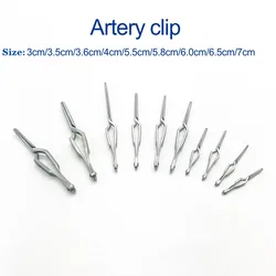 Stainless steel Arterial venous clamping micro-device clip-down device temporary blocking clip hemostasis artery hemostat