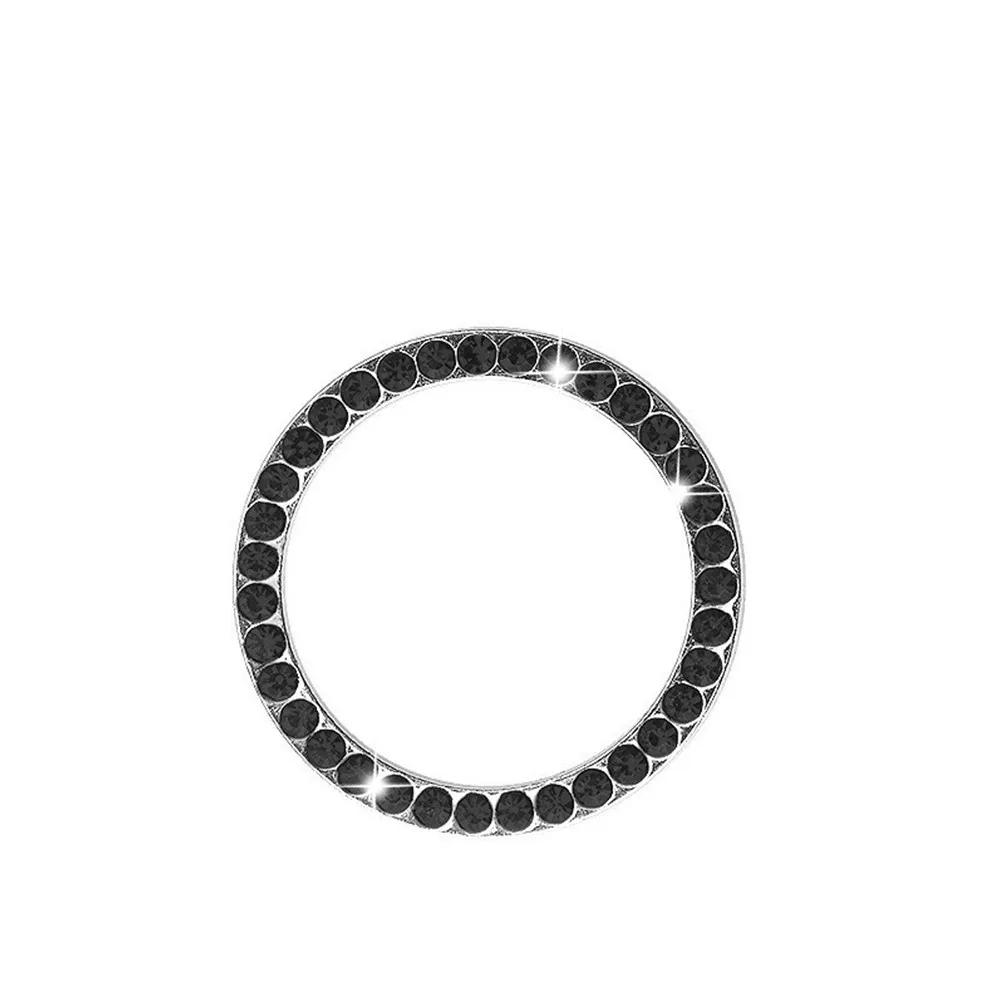 For Auto Car SUV Bling Decorative Accessories Button Start Switch Diamond Ring Chromeplate Rhinestone Trim Interior Upgrade