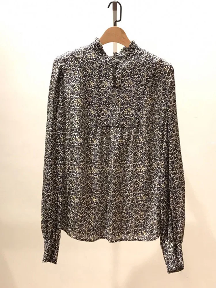 

Романтический шелковый женский длинный све 00% шелковый весенне-летний двойной марлевый крой прямого кроя, корейский дышащий