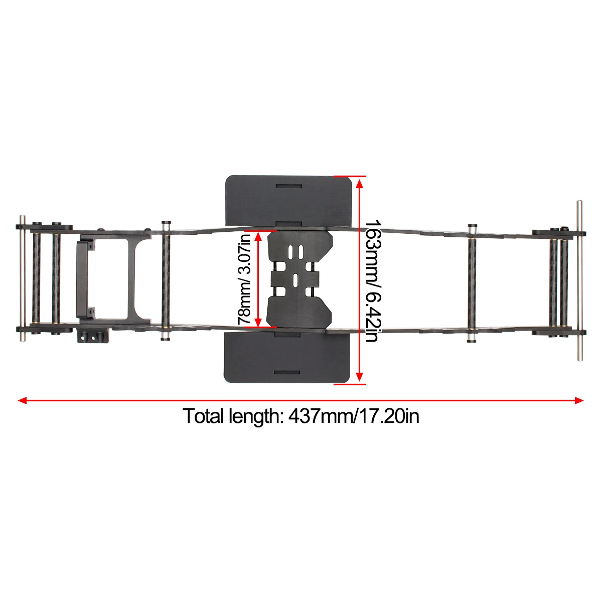 Kit de chasis LCG de fácil montaje para Axial SCX10 y Capra, pieza de mejora de gravedad central baja sobre orugas RC a escala 1/10