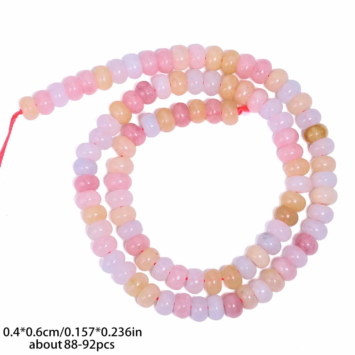 4x6mm Natürliche Abacus Rondelle Jade Quarz Perlen Stein Flache Runde DIY Charms Armbänder Lose Perlen Für Schmuck Machen liefert – Detail 12