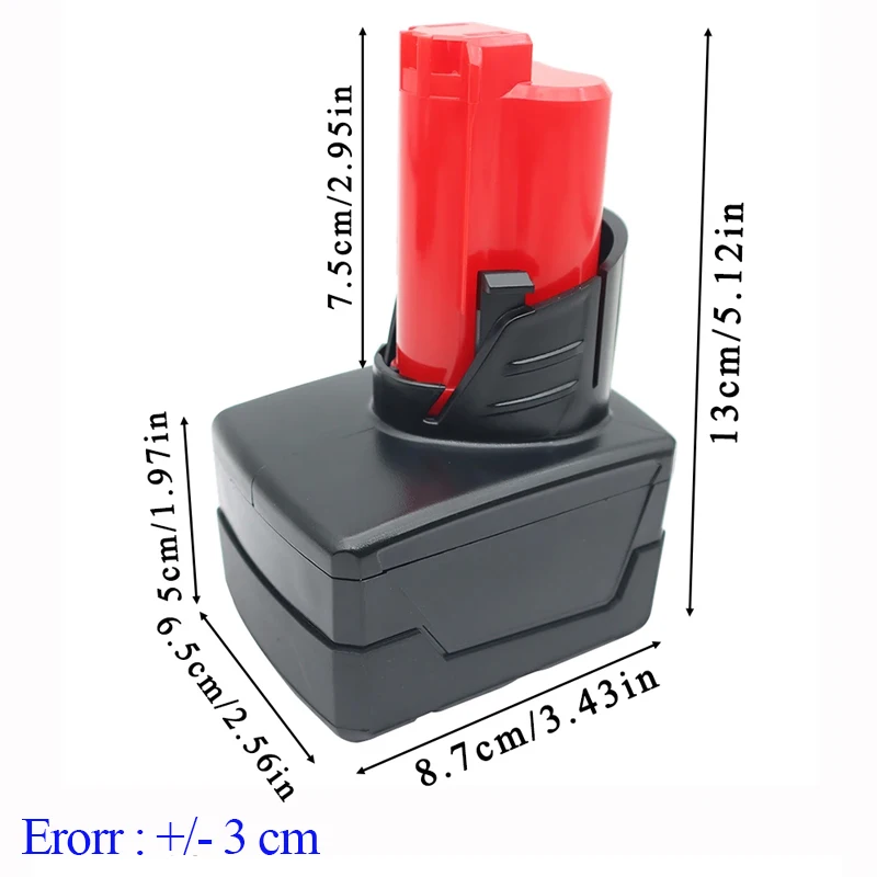 For M12 Battery Plastic Case PCB Circuit Board Label For Milwaukee 12V 10.8V 48-11-2411 Li-ion Battery Box Housing