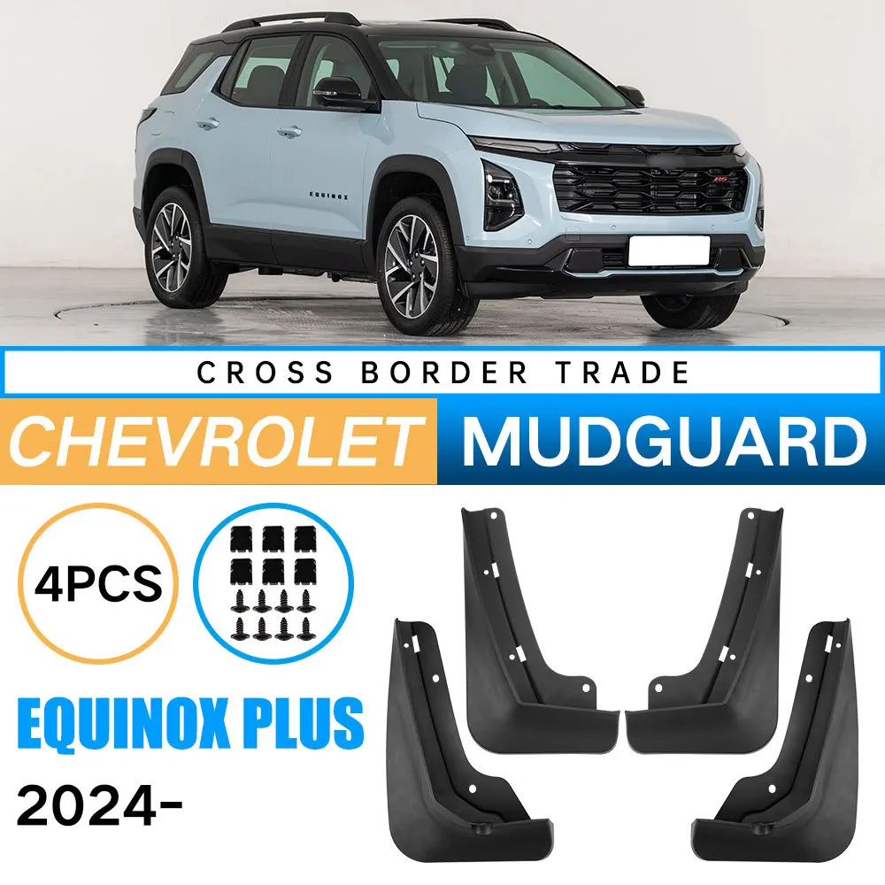 

4pcs Exterior Mud Flaps Guards For Chevrolet Equinox Plus 2024 2025 2026 Front Rear Mudguards Mud flap Splash Guards Car fenders