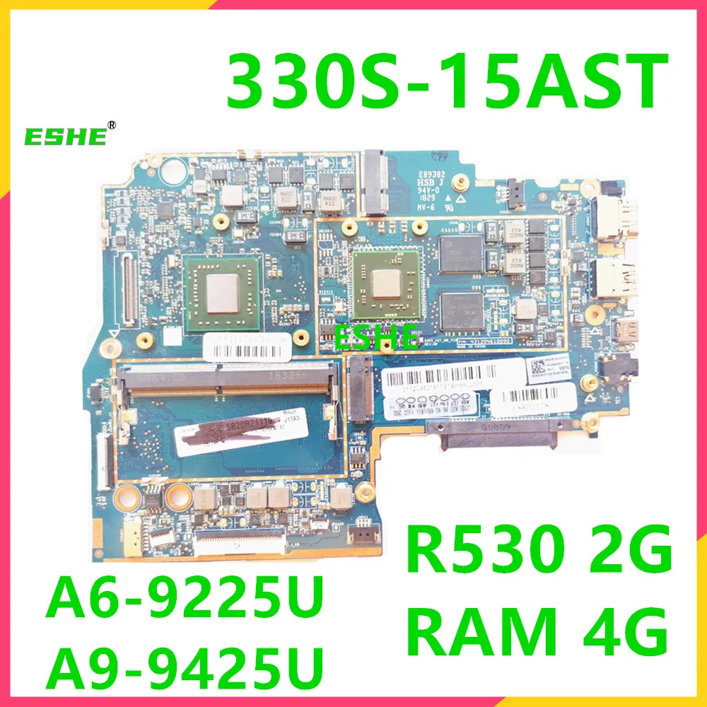 For Lenovo ideapad 330S-15AST Laptop Motherboard 5B20R21119   With A6-9225U/A9-9425U R530 2G 4G RAM DDR4 100% Test Work