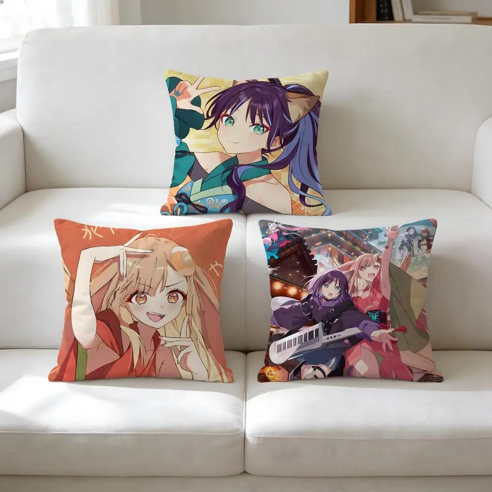 Anime C-Cosmic Princess Kaguya Cushion Cover Breathable Short Plush Pillow Case Wrinkle-Resistant Machine-Washable For Easy Care