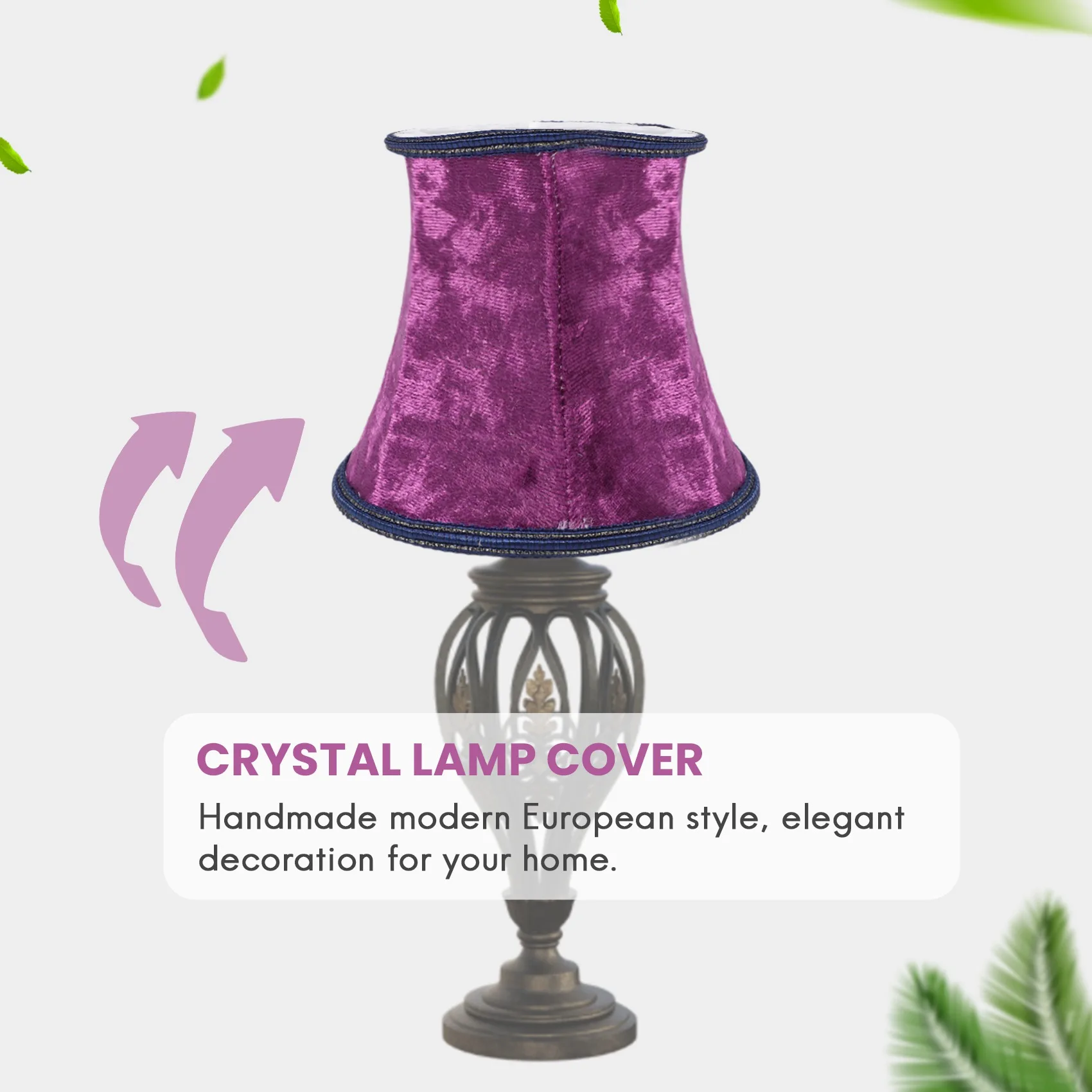 Fabric Clip On Lamp Shade, E14 Handmade Lampshade For Modern European Style Wall Sconce Lamp, Crystal Lamp, Candle Lamp, Table L