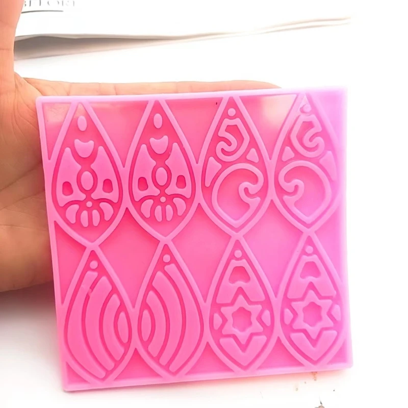 

Silicone Mold Earring Pendant Ornaments Resin Molds Keychain Necklace Jewelry K3KF
