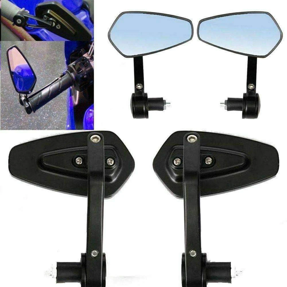 2 x Rearview Mirrors Universal fit for motorcycles, scooters, cruisers, and sports bikes with 22mm (7/8