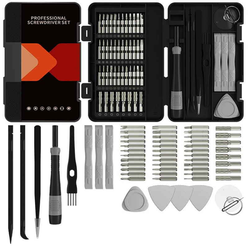 58-in-1 Präzisions-Brillenschraubendreher-Set Mini-Schraubendreher-Set mit Etui Professionelles Elektronik-Werkzeugset für Brillen und Uhren