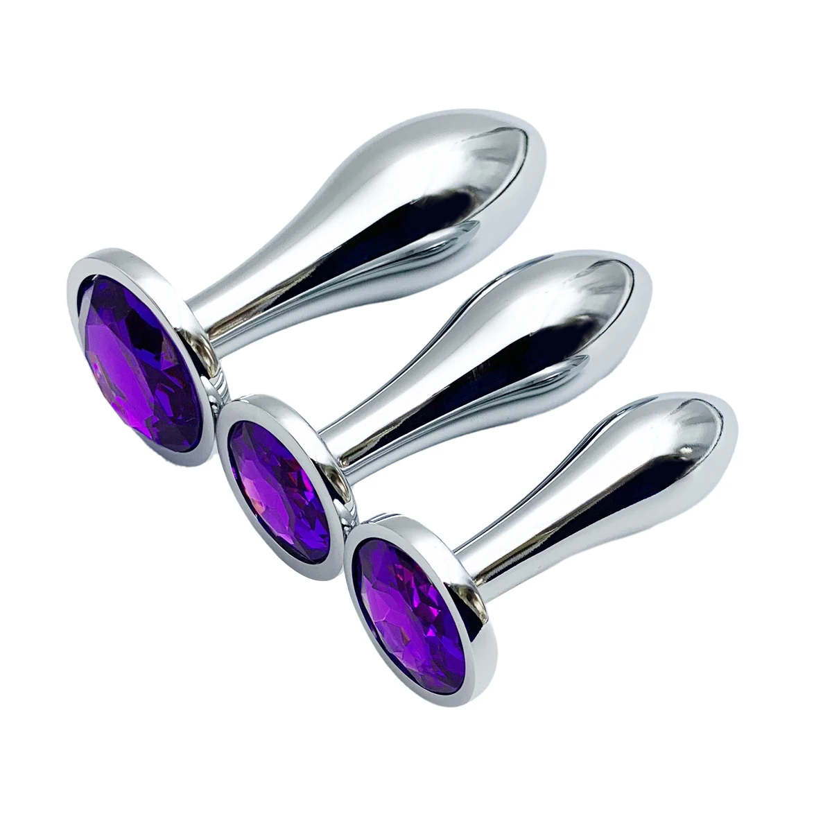 1Pcs, Metal drop anal plug three sizes, jewel base butt plug, g-point massage, sexual wellness, adult pleasure, sex toys
