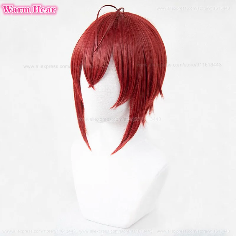 In Stock Riddle Rosehearts Cosplay Wig Anime 28cm Red Wig Riddle And Crown headwear Heat Resistant Synthetic Wigs + Free Wig Cap