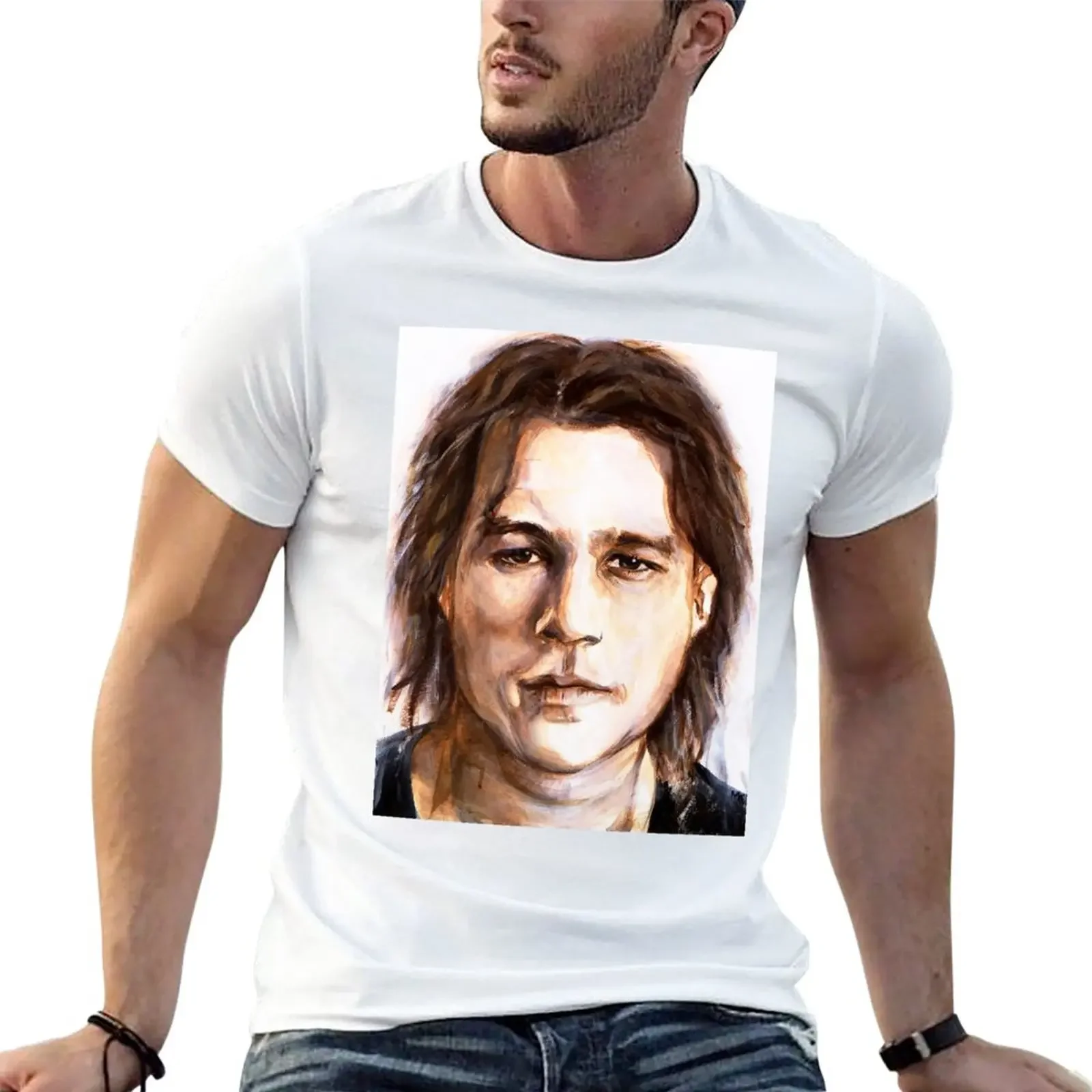 Heath Ledger Tribute T-Shirt customized t shirts quick-drying t-shirt hippie clothes mens vintage t shirts