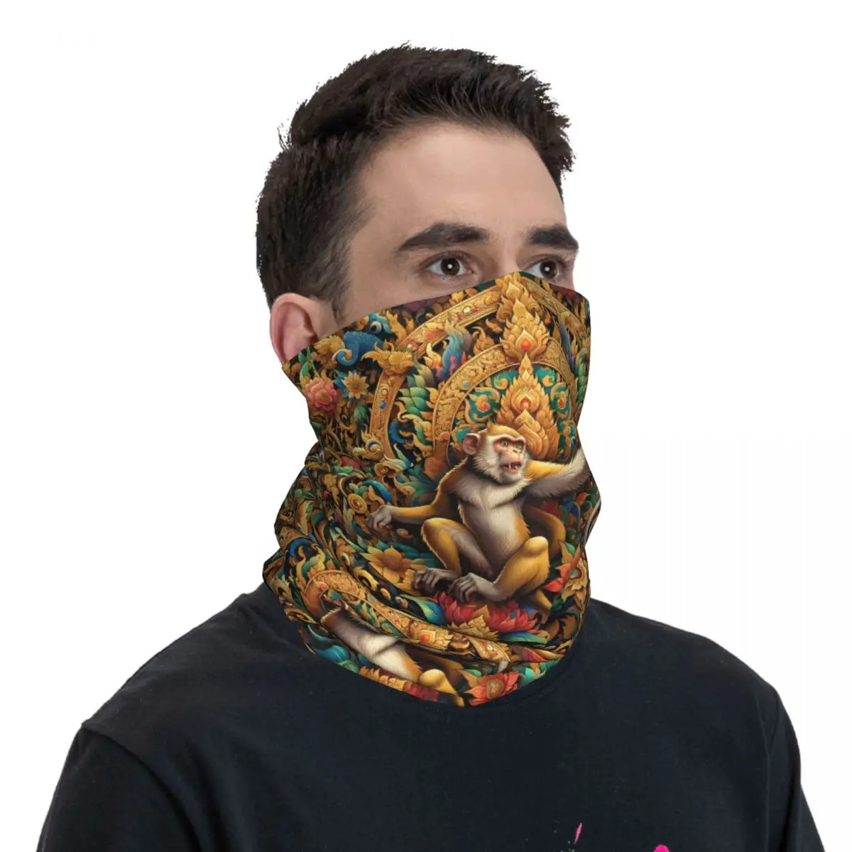 Monkey Scarf Neckerchief Neck Face Mask Polyester