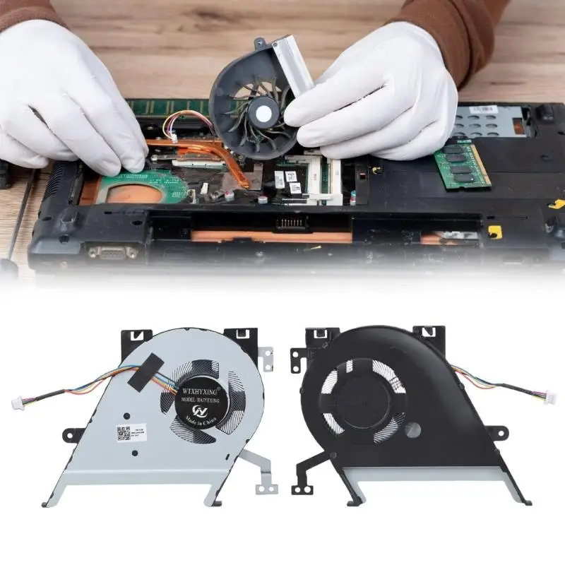 R53C CPU Cooling Fan Laptop Coolers Portable Heatsink Fan DC5V 4Pin Radiator