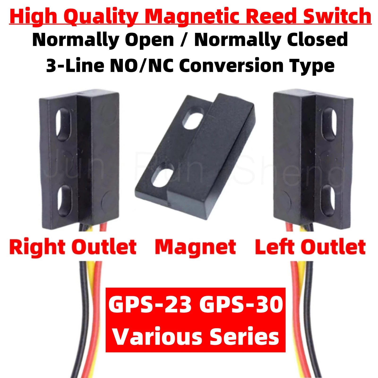 Plástico Controle Magnético Proximidade Reed Switch, Normalmente Fechado ou Aberto, Magnet Spring Induction Sensor, NO ou NC Tipo, GPS-23 GPS-30, 5Pcs