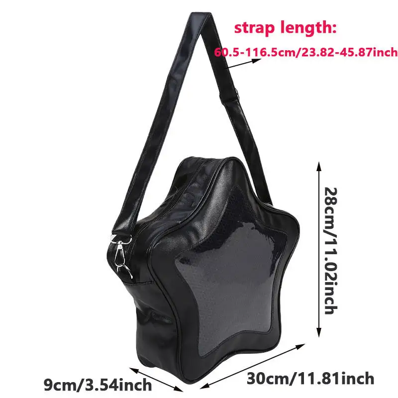 Süße Kawaii Ita Tasche Original Anime Fünfzackiger Stern Zweidimensionale Umhängetasche Street Fashion Ulzzang Schulter für Mädchen – Detail 1