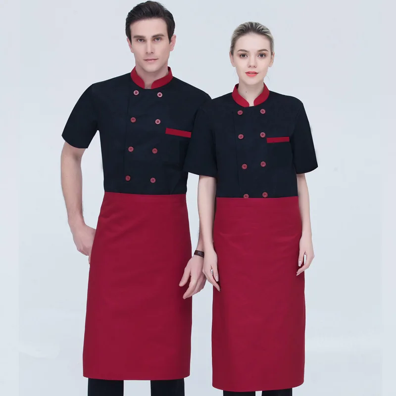 Giacca da cuoco unisex Giacca da cuoco a maniche corte da uomo Ristorante Cucina Uniforme morbida Ristorante Hotel Abiti da cucina Catering Chef