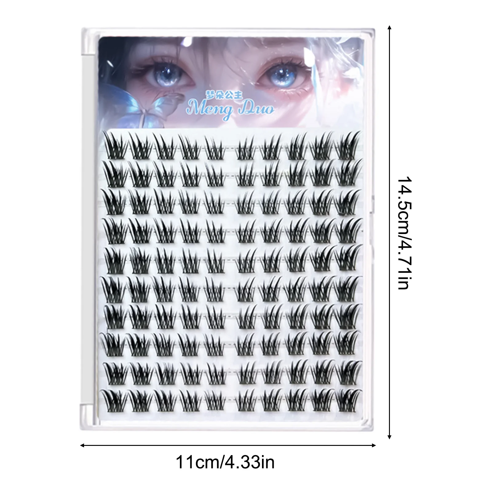 الثعلب العين الرموش الصناعية المجنح مسبقًا حجم المشجعين المانجا رمش مختلط طول 10-14 مللي متر رموش طبيعية سوداء اكسسوارات ماكياج #4