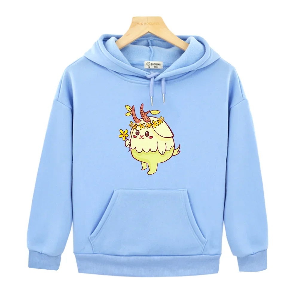 

Game Ooblets Cute Print Hoodies Cartoon Graphic Children Sweatshirts for Winter Soft Fleece Kawaii Pullovers Boys Girls Clothing