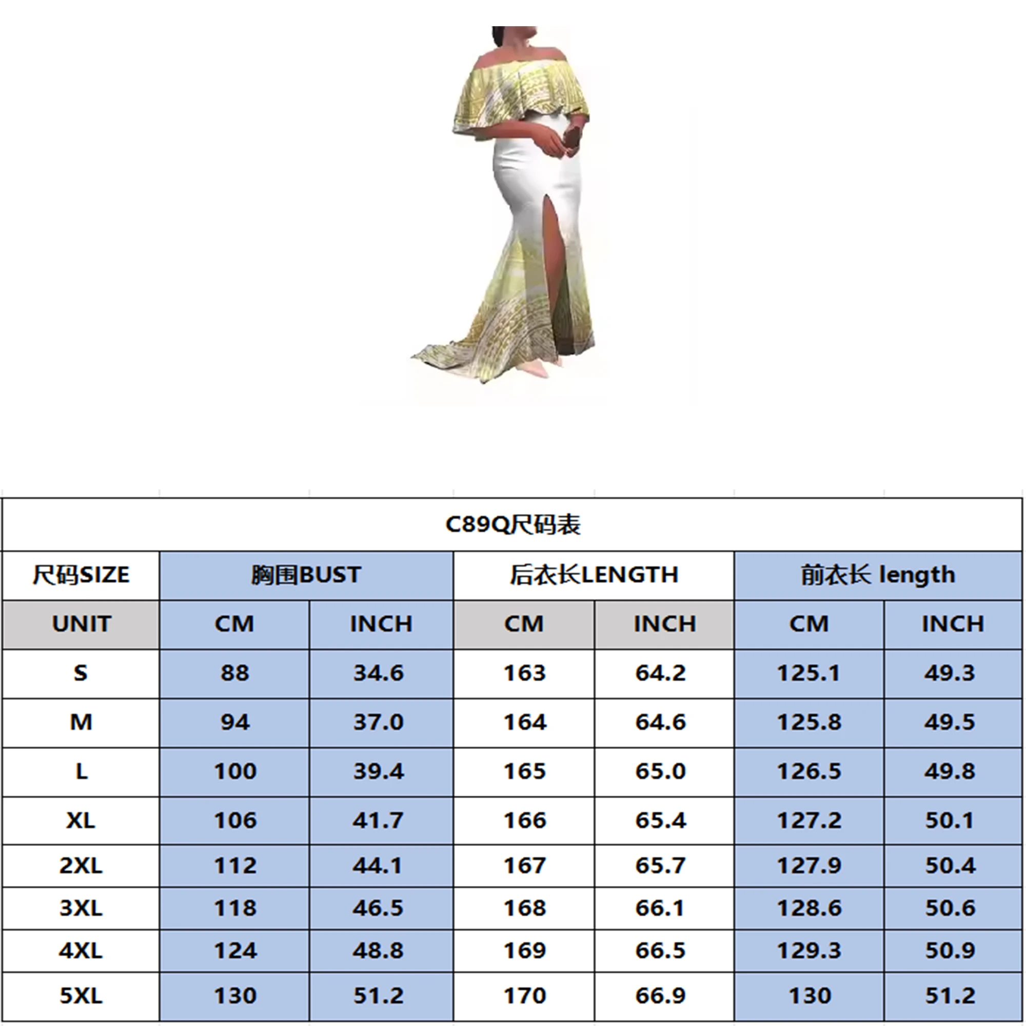 فستان نسائي بكتف واحد بدون أكمام، تنورة طويلة، طول الأرض، فتحة ضيقة، فستان ذيل السمكة، فستان سهرة على الطراز البولينيزي #6