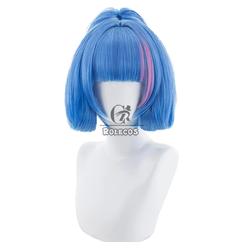 ROLECOS Game LOL Spirit Blossom Evelynn parrucche Cosplay 40cm donne Straight Blue Mixed Pink Cos parrucca capelli sintetici resistenti al calore