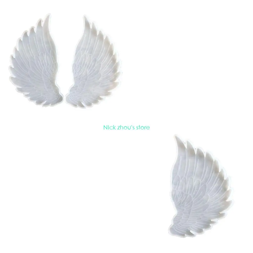 

E15E 2 шт./компл. блестящие крылья в форме силиконовых эпоксидных форм DIY форма для подставок из смолы формы для подставок DIY