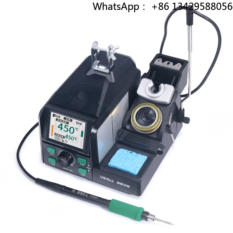 982D Compact Soldering Solution  4 Preset Temperatures & Low Impedance Tip for Safety