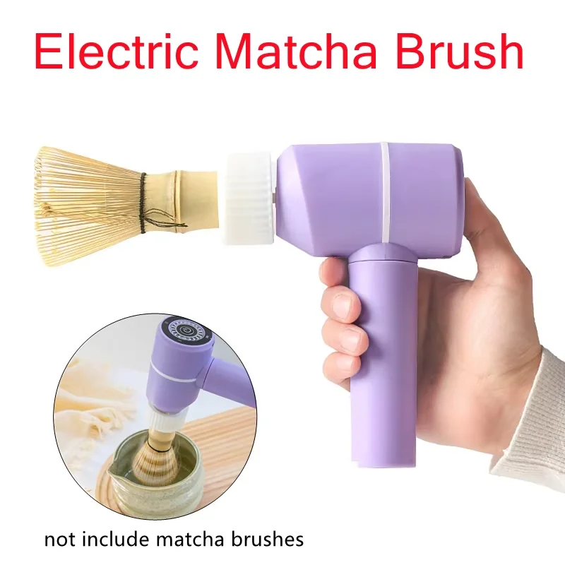 Elektrischer Bambus-Schneebesen, Matcha-Bürste, 3 Gänge, verstellbar, schnell klopfendes Matcha-Werkzeug, Heim-DIY-Teeherstellungswerkzeuge, Typ-C-Aufladung