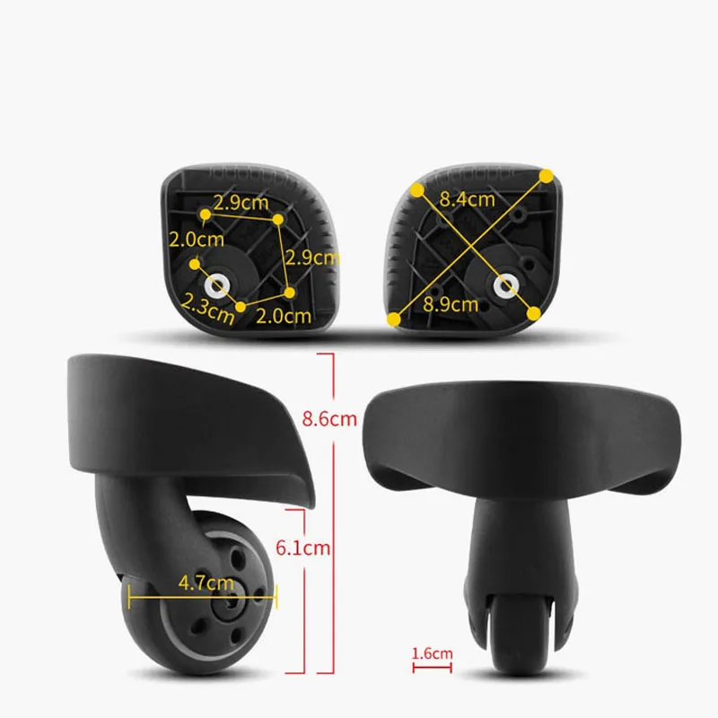 Pièces de rechange de roue pour Samsonite, rouleau résistant à l'usure, roulettes de poulie de valise, réparation, chariot Electrolux, JY110