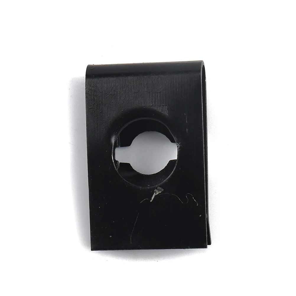 

120pcs Nut Fasteners Black Manganese Steel Spire U Clip For Panel Bumper Wiring Fixing Motorcycle U Nut