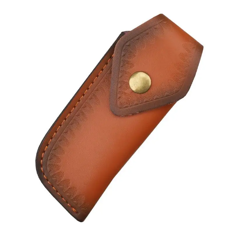 

Нож-футляр с тиснением из воловьей кожи, чехол из спилка, чехол для ножей для кемпинга, кобуры с пряжкой для ремня