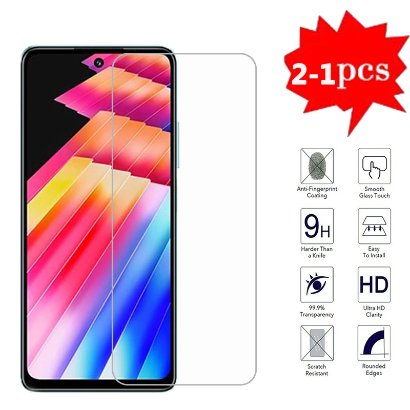 2-1PC Tempered Glass For Infinix Hot 30 Screen Protector For Infinix Hot 30i NFC X669D X669C Phone Film on Hot30 Free Fire X6831