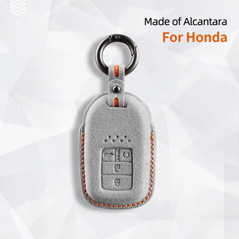 

Alcantara Suede Car Keyless Smart Key Fob Case Cover for Honda Civic Accord Pilot CRV 2015 2016 2017 2018 Auto Accessries