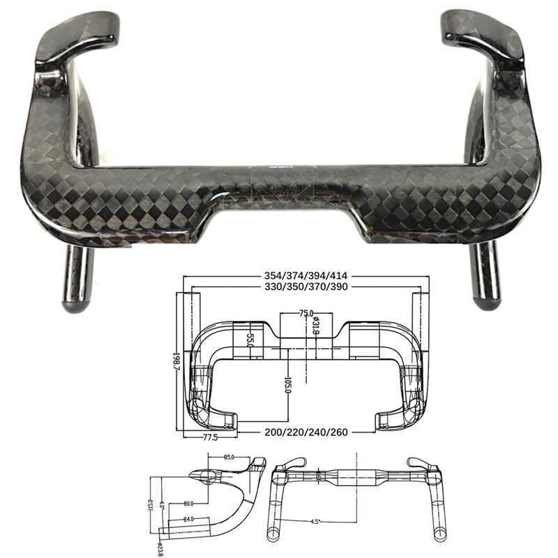 BIKEDOC JC27 Carbon Fiber Track Cycling Handle Road Bicycle Handlebar 31.8MM Short Distance Sprint 2027 UCI Nieuwe Regelgeving