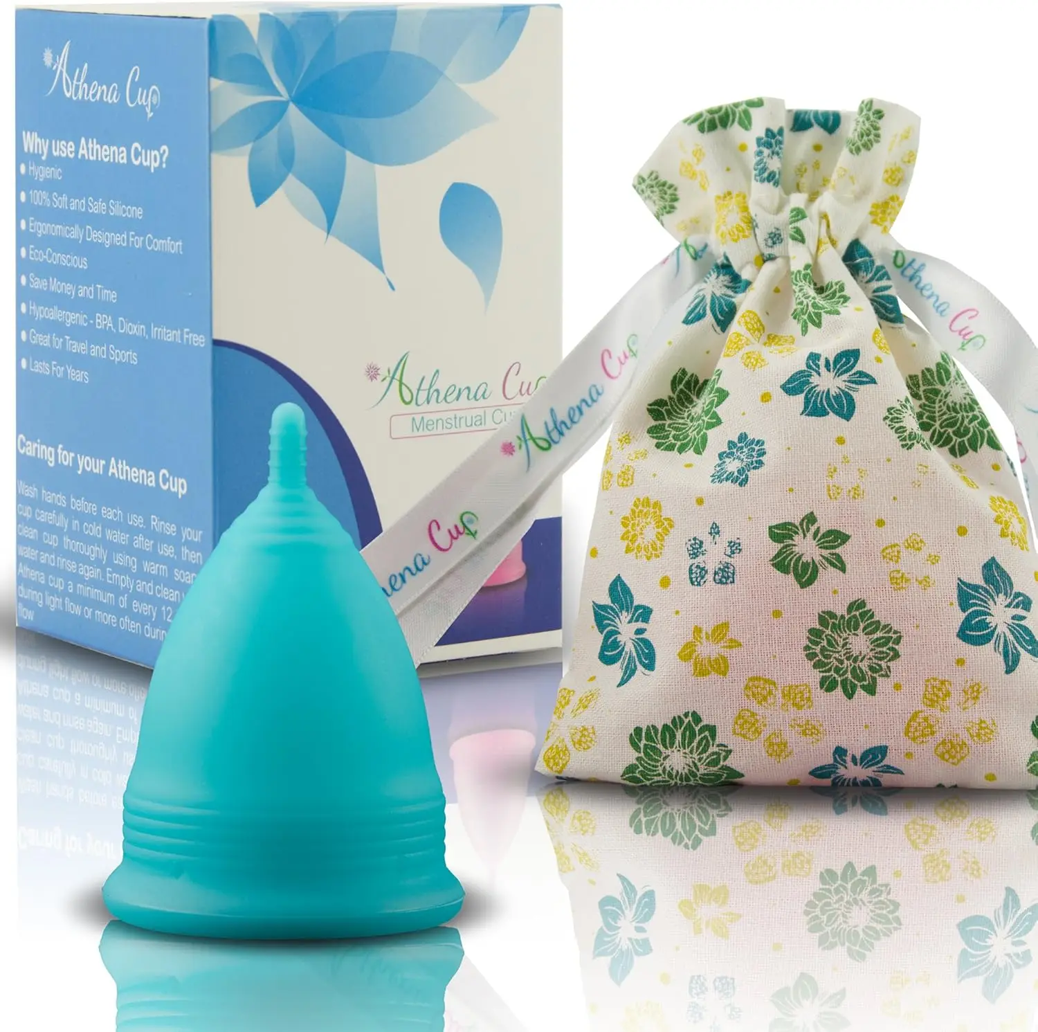 Reusable Menstrual Cup - Small, Soft Silicone for Light to Regular Flow, Easy Insertion