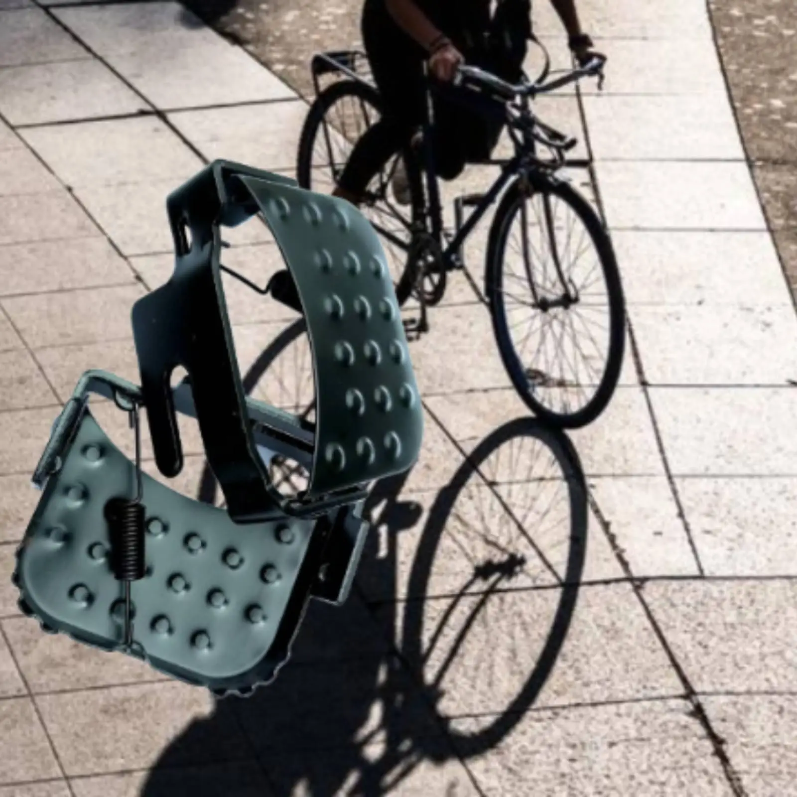Folding Iron Bicycle Foot Pedal Rear Axle Anti Slip Bike Peg Comfortable Footrest for City Riding and Electric Cycling