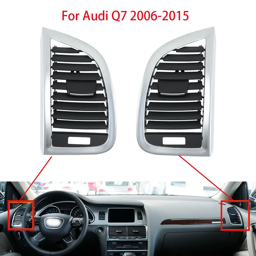 Car Console Dashboard Front Left Right AC Vent Grille Panel Air Conditioner Outlet For Audi Q7 2006-2015