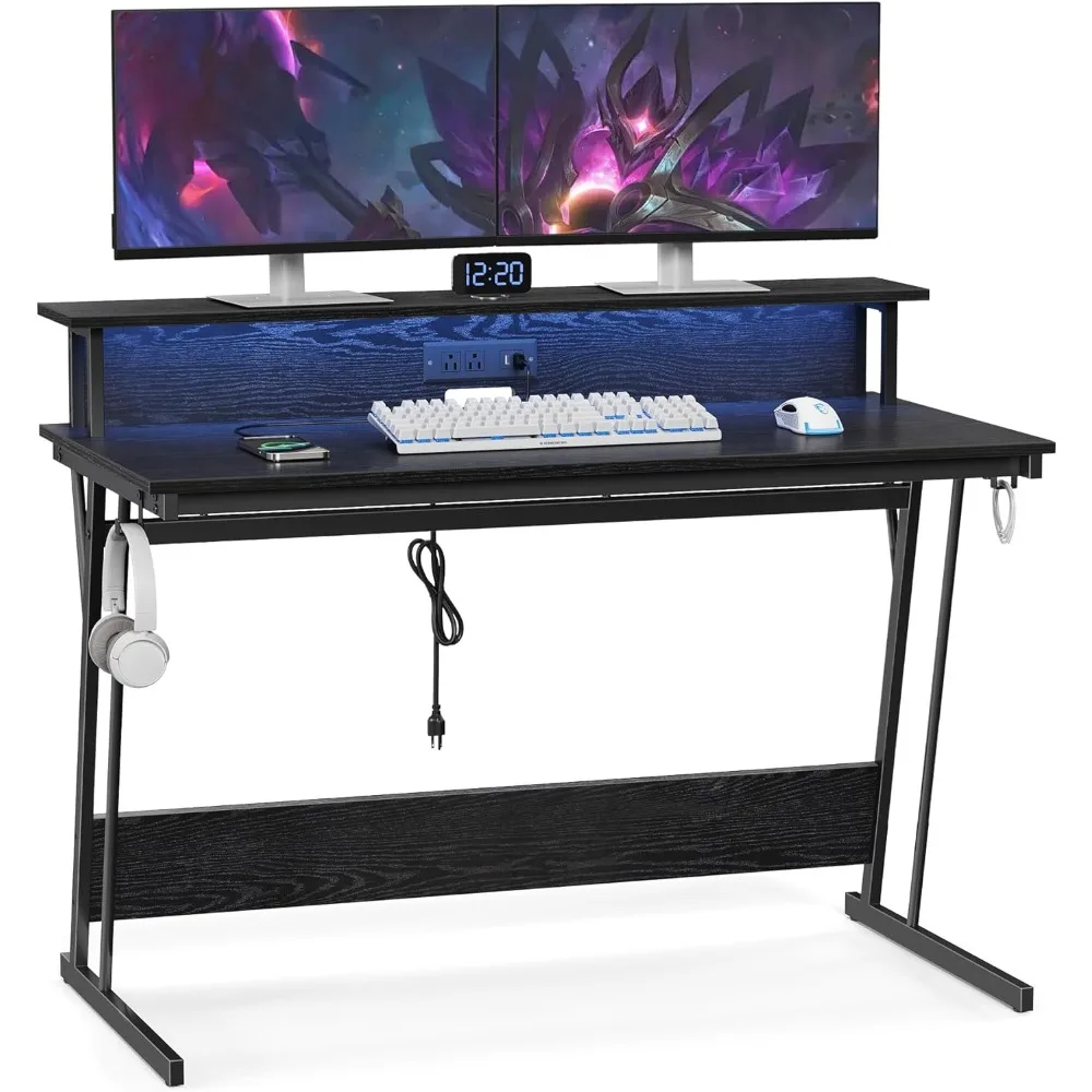 Led Gaming Desk Wit…