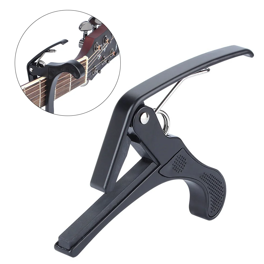 

Heavy Duty Tuner Capo Guitar Capo Professional Instrument Capo for Guitar Ukelele (Black)