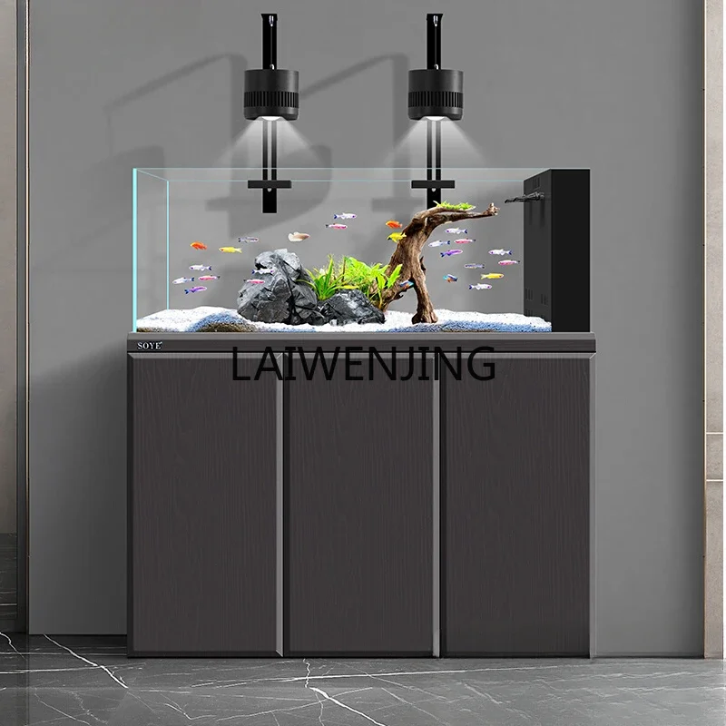

HLZ fish tank landscaping aquatic plant ecology large bottom filter stream tank 2024 new aquarium