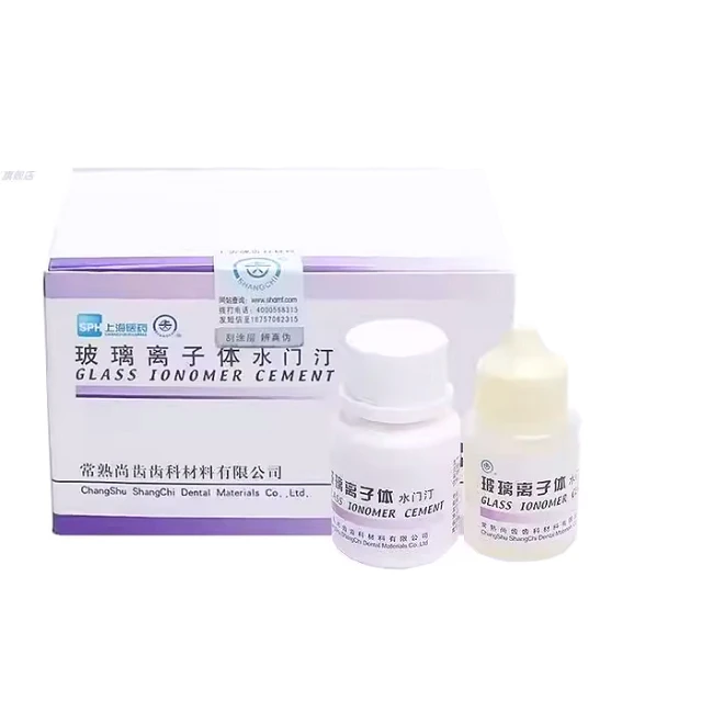 

Dentistry Glass Ionomer Cement Regular Type 20g+15ml Set Fillings Permanent Restoration Compressive Strength Repair Primary