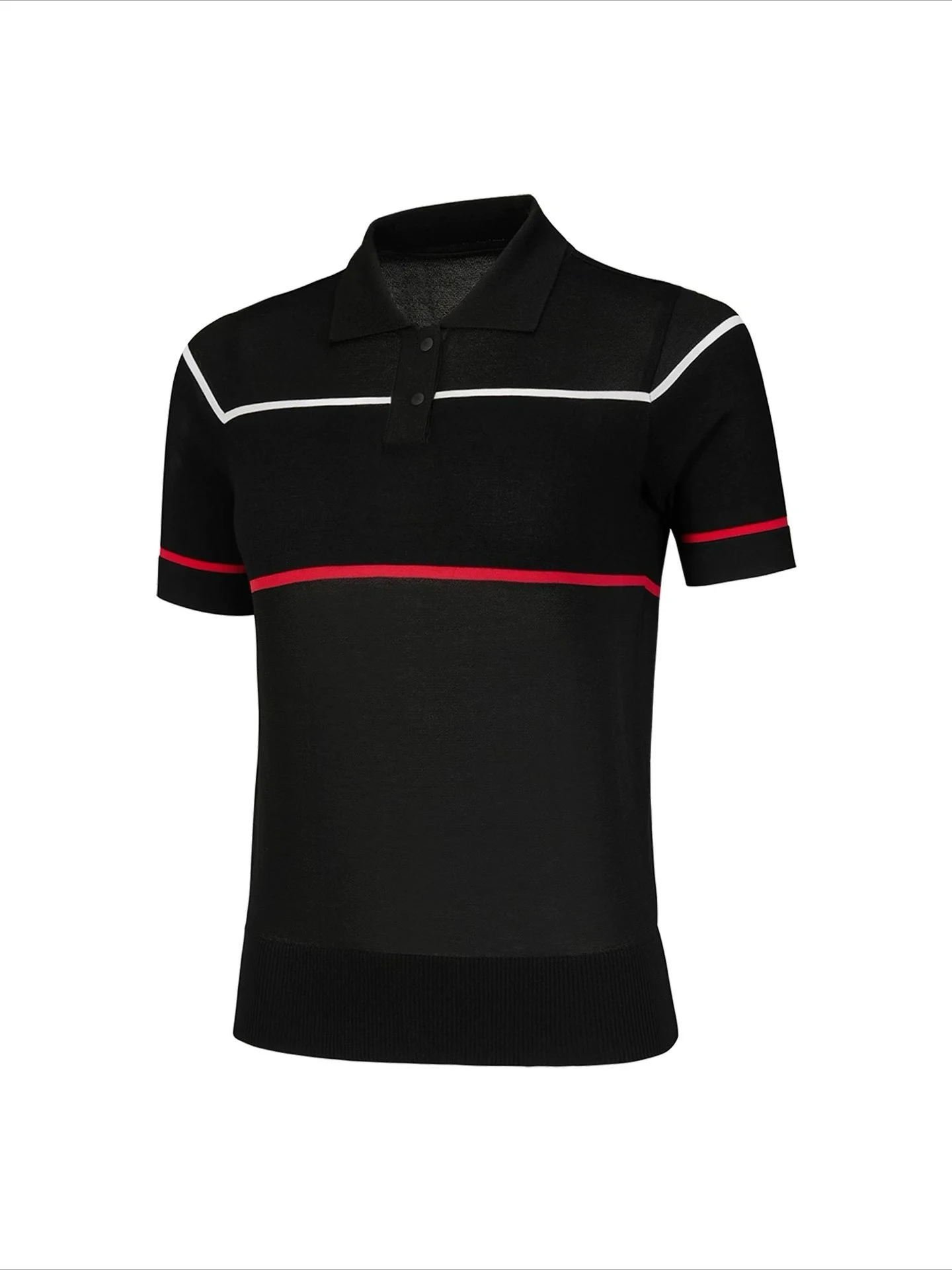 2026 New Striped Knit Polo Shirt WomenLapel BreathableShort Sleeve Top Minimalist Fashion Golf Outdoor Sports Casual Slim Blouse