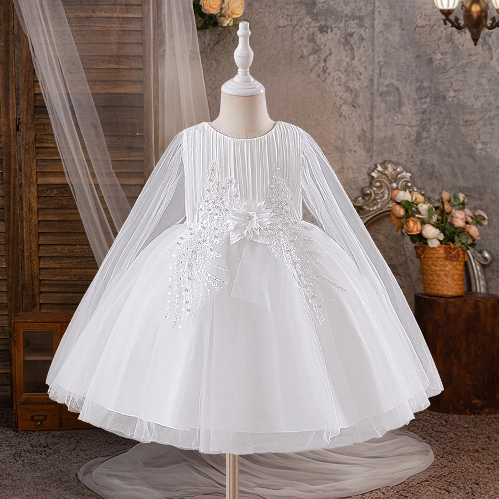 Sommer Blume Brautjungfern Party Kleider Für Mädchen Elegante Tüll Hochzeit Prinzessin Prom Mädchen Kleid Gala Geburtstag Abend Abendkleid