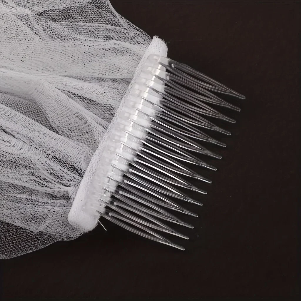 

Белая свадебная фата с расческой, фата, 2-уровневая лента по краям, аксессуары для женщин и девочек, принадлежности для юбилейной вечеринки, девичник, 1 шт.