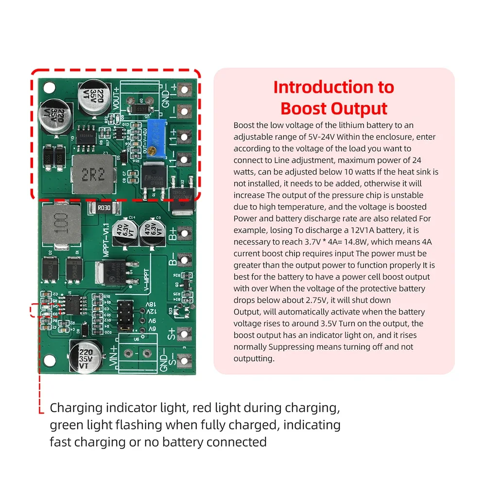 3,7V Ternäre Lithium-Batterie-Lademodul MPPT Solar-Ladepanel 4A USV Dauerlademodul – Detail 9