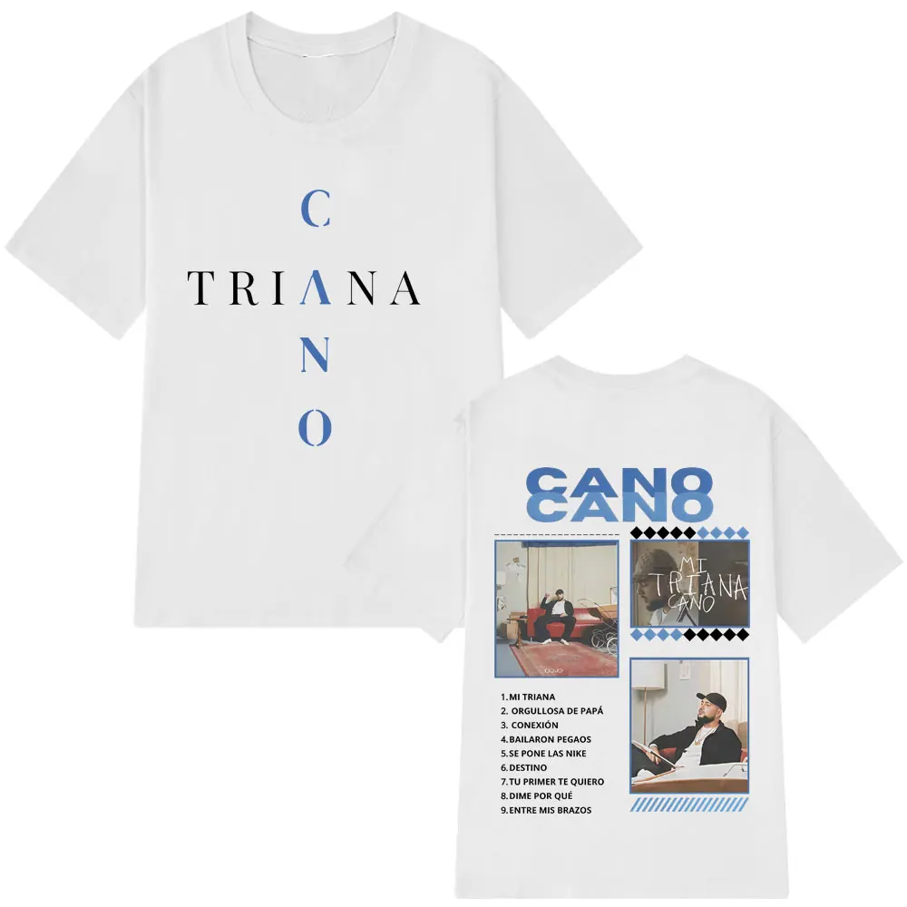 Rapper Cano Triana Tour 2025 Merch Gothic Punk T Shirt Men Women Fashion Hip-hop T-shirt OHigh Quality Unisex Cotton T Shirts