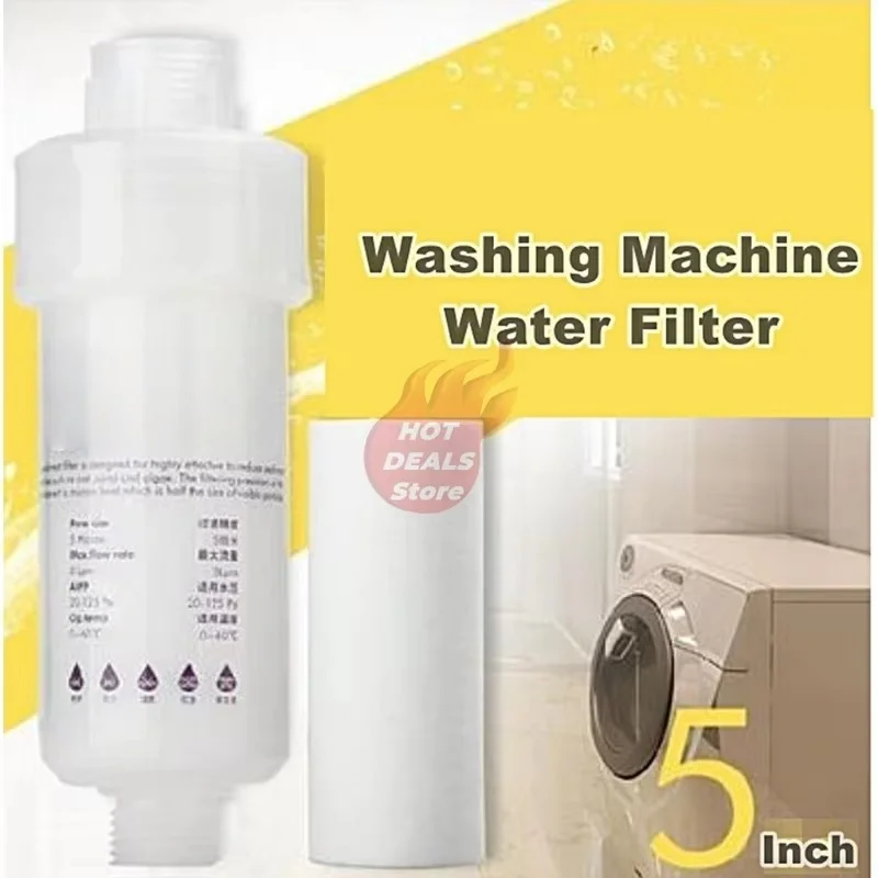 5\'\' PRE FILTER Water Filter Cartridge Washing Machine Filter Water Filter Replacements for Toilet Shower Water Heater Pre-filter